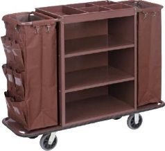 Housekeeping Trolley — 3 Shelves, 2 Soil Bags