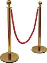 Q Manager Stanchion — Ball Top, Gold
