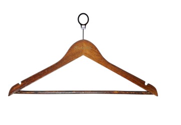 Solid Wood Hanger — Antitheft, U-Shape Notch, B Grade