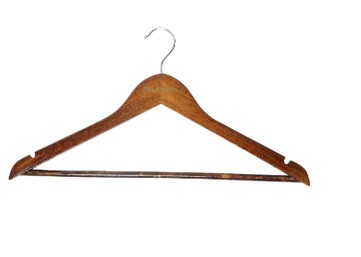 Solid Wood Hanger with Anti-Slip Notch — A Grade