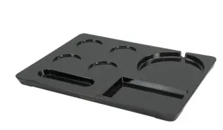 TCM Tray — Melamine, In-Built Compartments