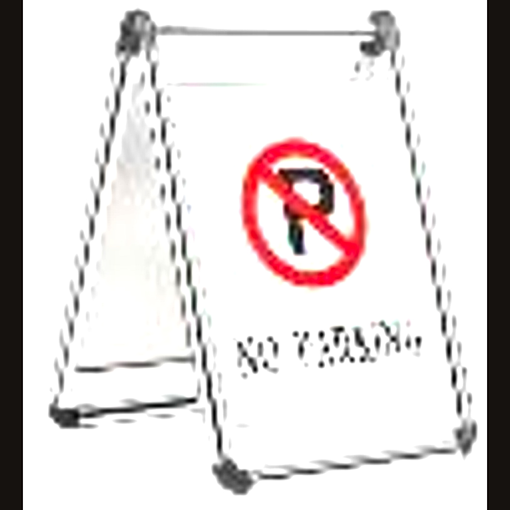 Foldable SS Floor Signage — 400×400×580mm